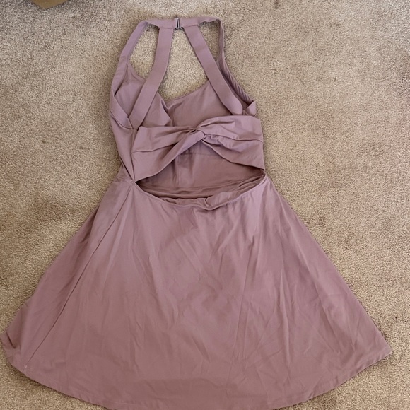 Women's Mauve Halter Skater Dress - Picture 2 of 3
